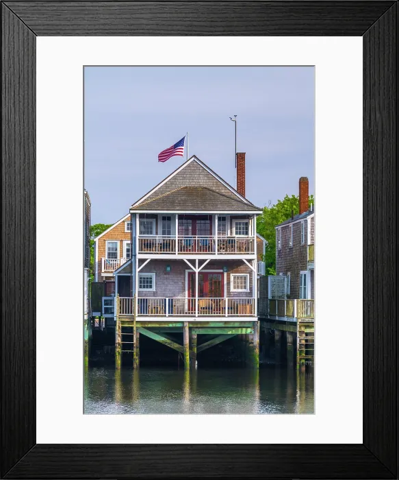 Framed Print : USA, Massachusetts, Nantucket, Nantucket Town, Old North Wharf