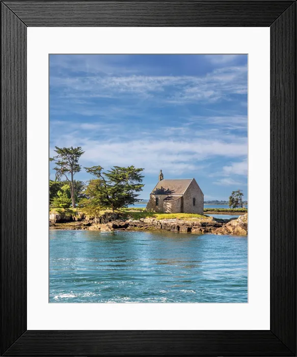 Framed Print : Chapelle de Saint-Joseph on the Ile Boedic in the Gulf of Morbihan, Morbihan, Brittany, France Framed Print : Chapelle de Saint-Joseph on the Ile Boedic in the Gulf of Morbihan, Morbihan, Brittany, France