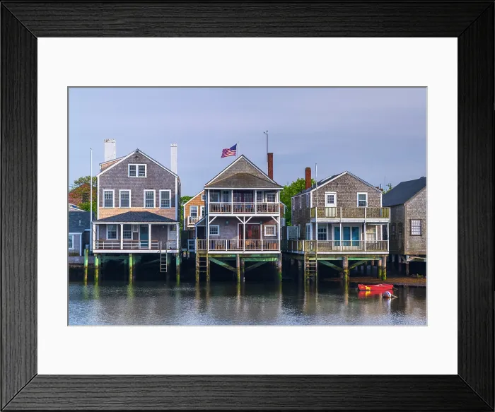 Framed Print : USA, Massachusetts, Nantucket, Nantucket Town, Old North Wharf