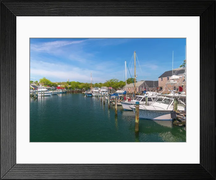 Framed Print : USA, Massachusetts, Nantucket, Nantucket Town, Straight Wharf