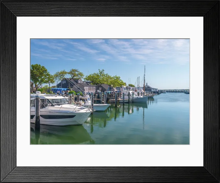 Framed Print : USA, Massachusetts, Nantucket, Nantucket Town, Straight Wharf