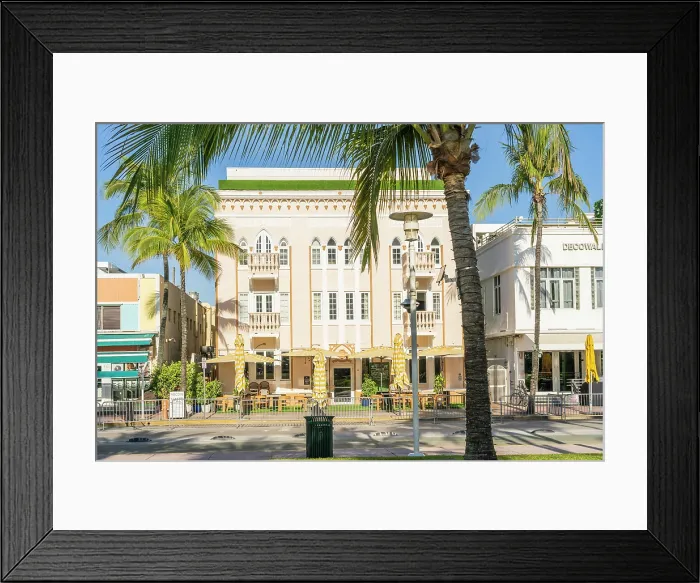 Framed Print : Art Deco facade, Ocean Drive, South Beach, Miami, Florida, USA Framed Print : Art Deco facade, Ocean Drive, South Beach, Miami, Florida, USA