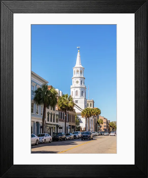 Framed Print : Broad Street, Charleston, South Carolina, USA, North America