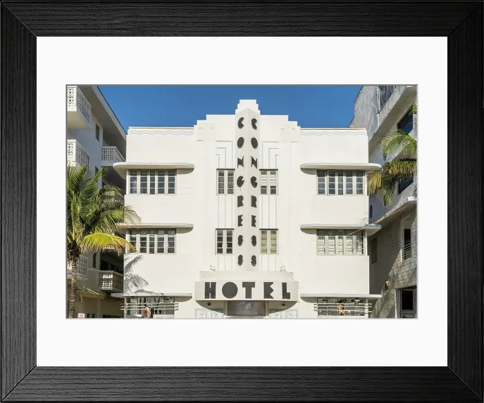 Framed Print : Concourse Hotel, Art Deco facade on Ocean Drive, South Beach, Miami, Florida, USA Framed Print : Concourse Hotel, Art Deco facade on Ocean Drive, South Beach, Miami, Florida, USA
