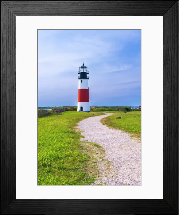 Framed Print : USA, Massachusetts, Nantucket, Siasconset ('sconset), Sankaty Head Lighthouse