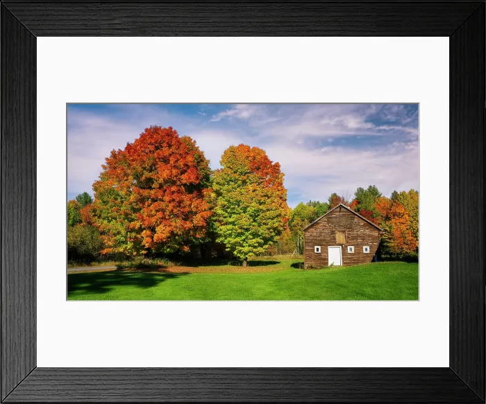 Framed Print : Hilltop shed in autumn, Adirondack Mountains, New York, USA Framed Print : Hilltop shed in autumn, Adirondack Mountains, New York, USA