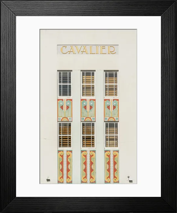 Framed Print : Cavalier building, Art Deco facade on Ocean Drive, South Beach, Miami, Florida, USA Framed Print : Cavalier building, Art Deco facade on Ocean Drive, South Beach, Miami, Florida, USA