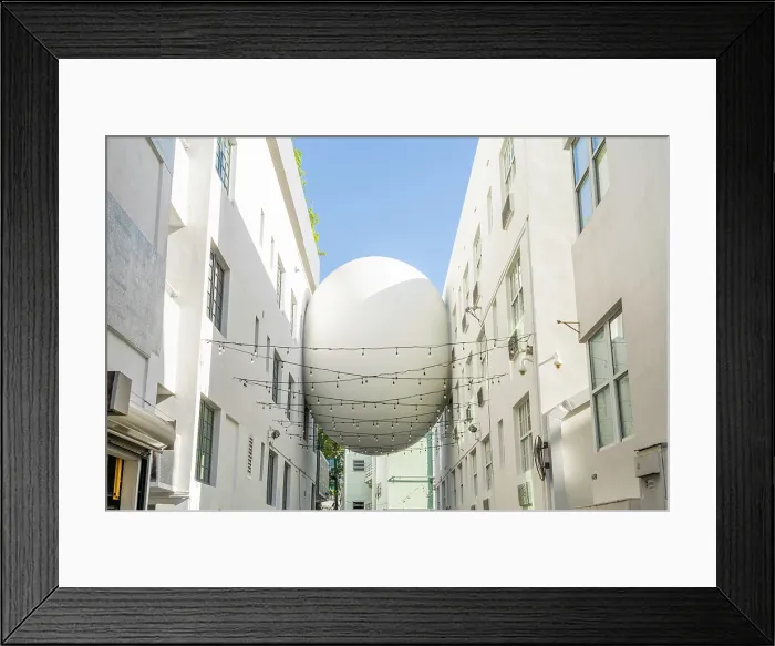 Framed Print : The Betsy Orb, an egg-shaped pedestrian bridge between two hotels, South Beach, Miami, Florida, USA Framed Print : The Betsy Orb, an egg-shaped pedestrian bridge between two hotels, South Beach, Miami, Florida, USA