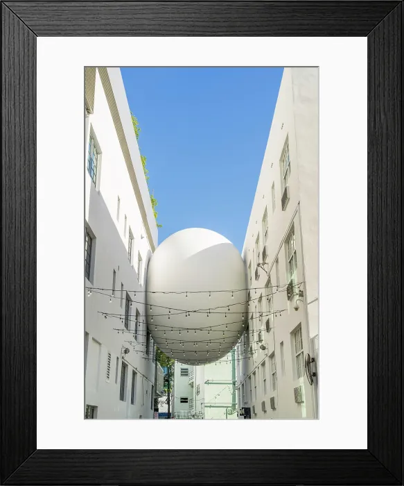 Framed Print : The Betsy Orb, an egg-shaped pedestrian bridge between two hotels, South Beach, Miami, Florida, USA Framed Print : The Betsy Orb, an egg-shaped pedestrian bridge between two hotels, South Beach, Miami, Florida, USA