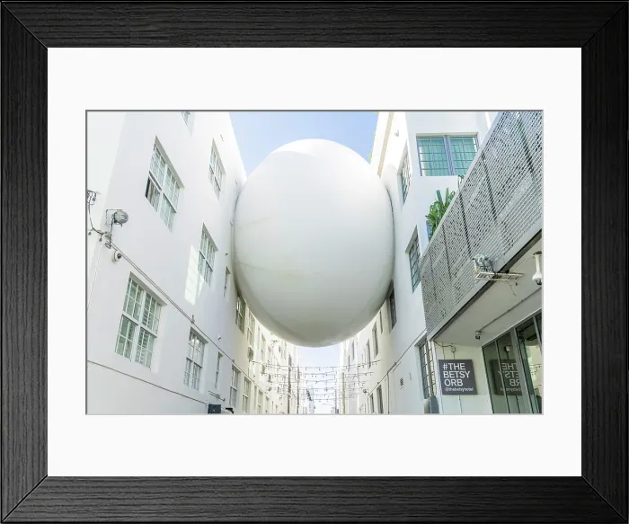 Framed Print : The Betsy Orb, an egg-shaped pedestrian bridge between two hotels, South Beach, Miami, Florida, USA Framed Print : The Betsy Orb, an egg-shaped pedestrian bridge between two hotels, South Beach, Miami, Florida, USA