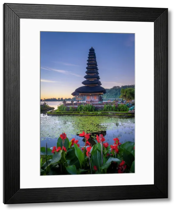 Framed Print : Thatched Meru (pagoda) at Ulun Danu Beratan Temple, Lake Bratan (Lake Beratan), Bali, Indonesia Framed Print : Thatched Meru (pagoda) at Ulun Danu Beratan Temple, Lake Bratan (Lake Beratan), Bali, Indonesia