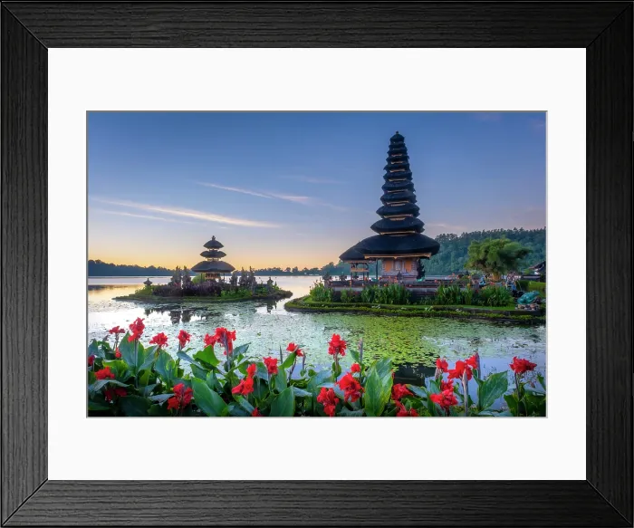 Framed Print : Thatched Meru (pagoda) at Ulun Danu Beratan Temple, Lake Bratan (Lake Beratan), Bali, Indonesia Framed Print : Thatched Meru (pagoda) at Ulun Danu Beratan Temple, Lake Bratan (Lake Beratan), Bali, Indonesia
