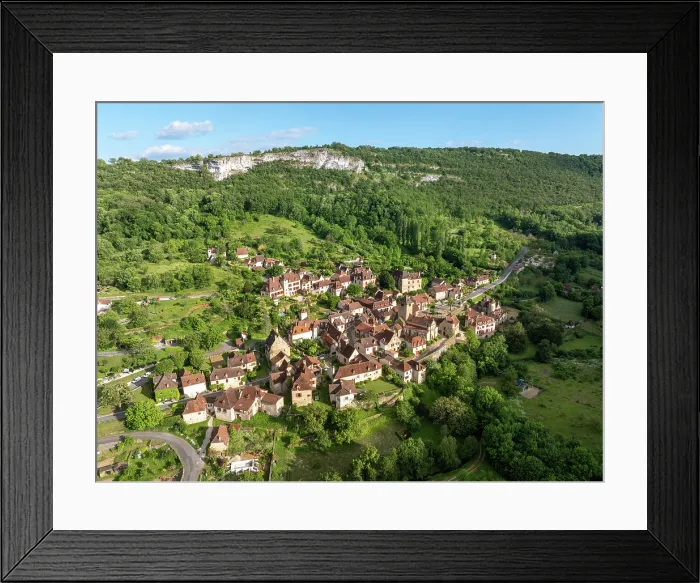 Framed Print : An aerial view of Autoire village, Lot, Occitanie, France Framed Print : An aerial view of Autoire village, Lot, Occitanie, France