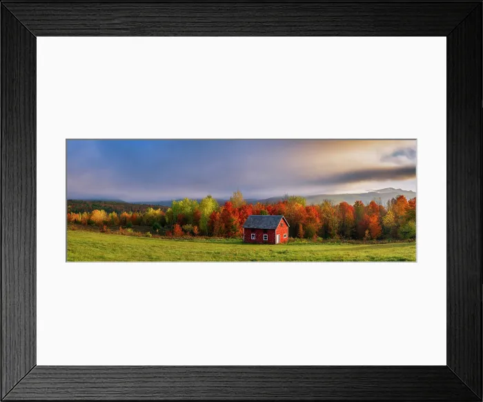 Framed Print : Shack at sunrise in autumn, Adirondack Mountains, New York, USA Framed Print : Shack at sunrise in autumn, Adirondack Mountains, New York, USA