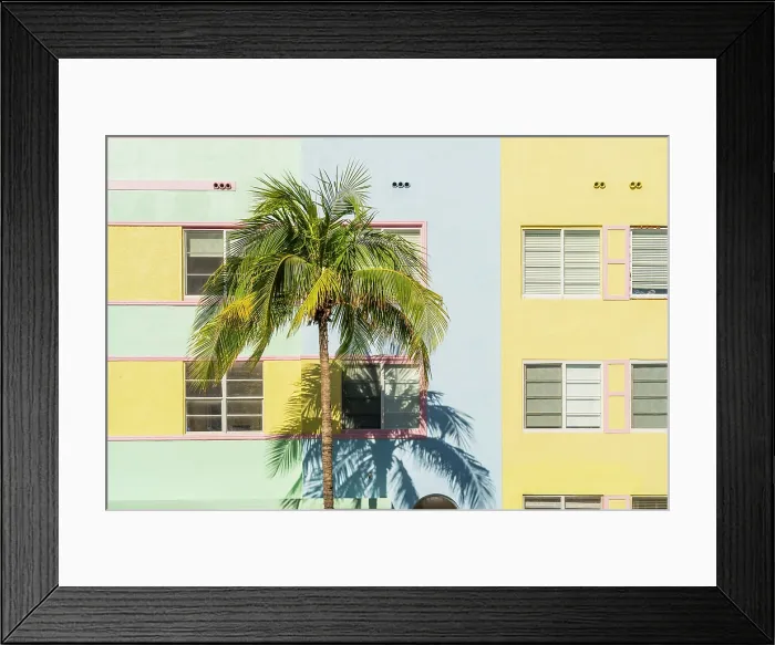 Framed Print : Art Deco facade on Ocean Drive, South Beach, Miami, Florida, USA Framed Print : Art Deco facade on Ocean Drive, South Beach, Miami, Florida, USA