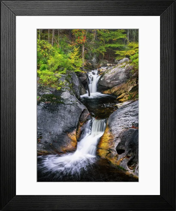 Framed Print : Waterfall at Kent Falls State Park in autumn, Kent, Connecticut, USA Framed Print : Waterfall at Kent Falls State Park in autumn, Kent, Connecticut, USA