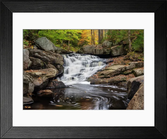 Framed Print : Whiskey Brook Falls in autumn, Adirondack Mountains, New York, USA Framed Print : Whiskey Brook Falls in autumn, Adirondack Mountains, New York, USA