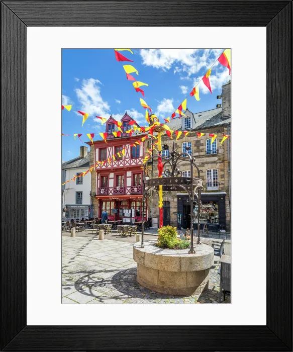 Framed Print : Historic houses on Rue des Vierges in the old town of Josselin, Morbihan, Brittany, France Framed Print : Historic houses on Rue des Vierges in the old town of Josselin, Morbihan, Brittany, France