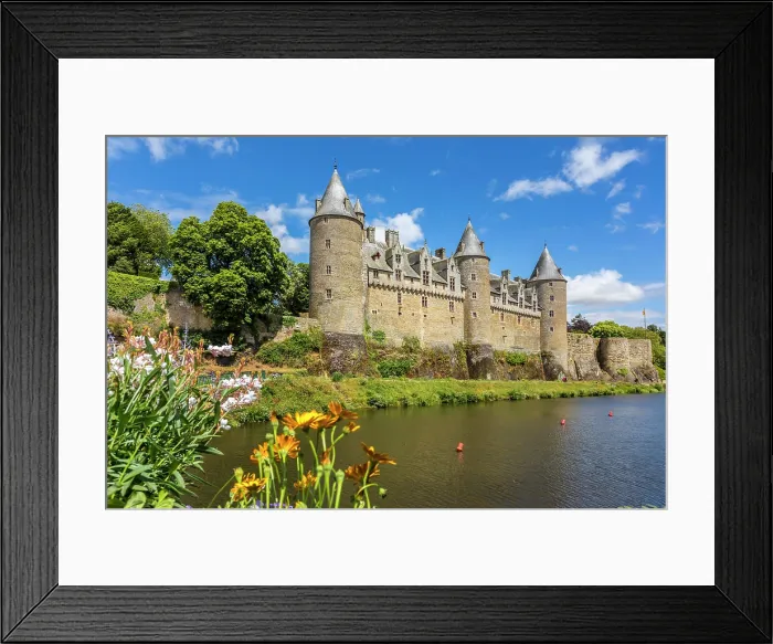Framed Print : View over the River Oust to the Chateau de Josselin, Morbihan, Brittany, France Framed Print : View over the River Oust to the Chateau de Josselin, Morbihan, Brittany, France