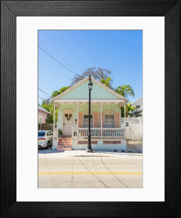 Framed Print : Colourful facade, Key West, Florida Keys, Florida, USA Framed Print : Colourful facade, Key West, Florida Keys, Florida, USA