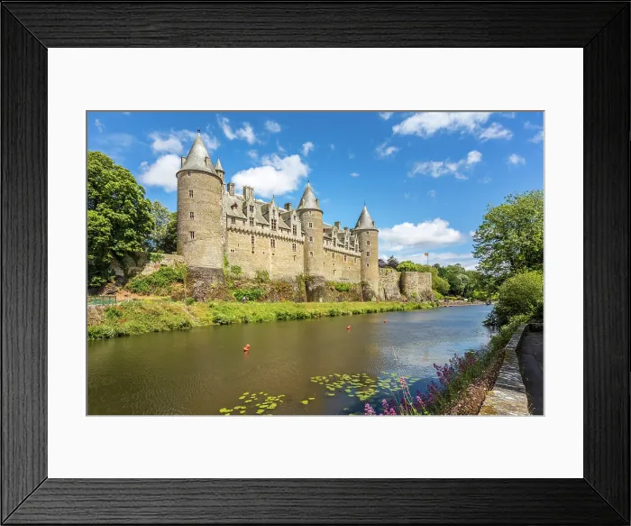 Framed Print : View over the River Oust to the Chateau de Josselin, Morbihan, Brittany, France Framed Print : View over the River Oust to the Chateau de Josselin, Morbihan, Brittany, France