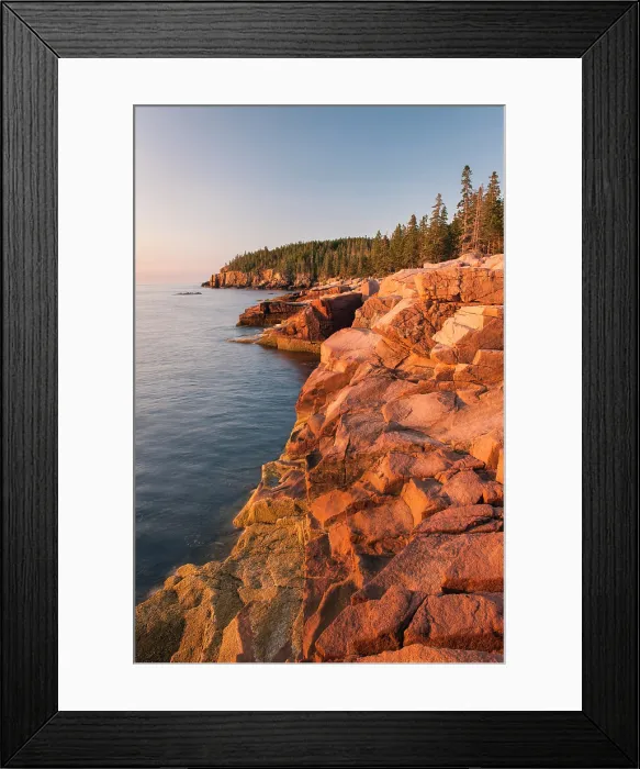 Framed Print : Sunrise along rocky coast of Acadia National Park, Maine, USA Framed Print : Sunrise along rocky coast of Acadia National Park, Maine, USA