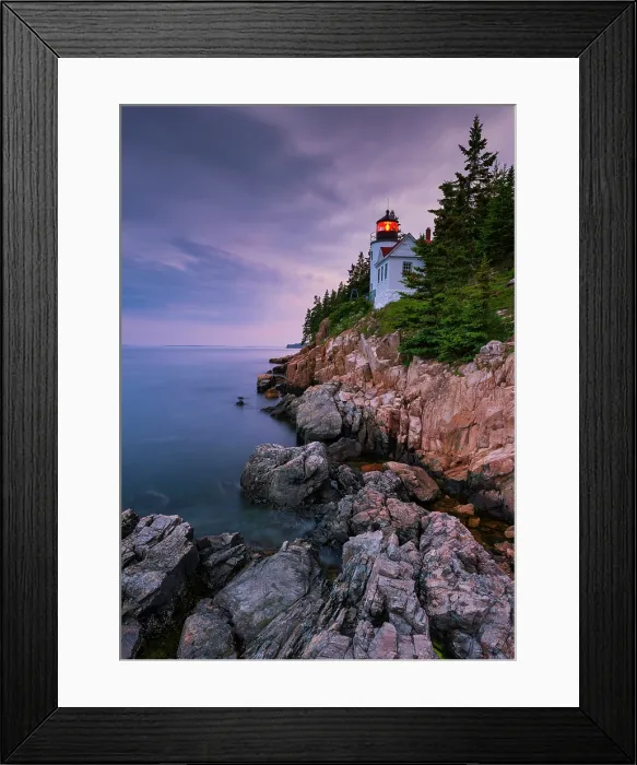 Framed Print : Dusk at Bass Harbor Lighthouse, Mount Desert Island, Maine, USA Framed Print : Dusk at Bass Harbor Lighthouse, Mount Desert Island, Maine, USA
