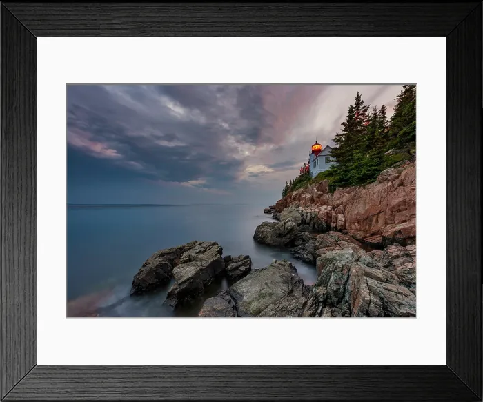 Framed Print : Dusk at Bass Harbor Lighthouse, Mount Desert Island, Maine, USA Framed Print : Dusk at Bass Harbor Lighthouse, Mount Desert Island, Maine, USA