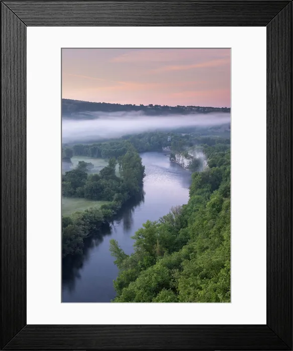 Framed Print : Dordogne River, at dawn, Floirac, Lot, Occitanie, France Framed Print : Dordogne River, at dawn, Floirac, Lot, Occitanie, France