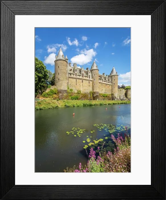 Framed Print : View over the River Oust to the Chateau de Josselin, Morbihan, Brittany, France Framed Print : View over the River Oust to the Chateau de Josselin, Morbihan, Brittany, France