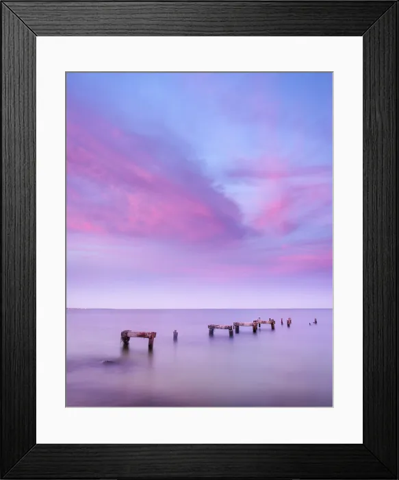 Framed Print : Sunset over old pier pillars on Cape Cod, Falmouth Heights, Massachusetts, USA Framed Print : Sunset over old pier pillars on Cape Cod, Falmouth Heights, Massachusetts, USA