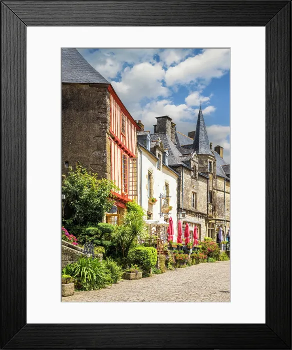 Framed Print : Historic houses in the village of Rochefort-en-Terre, Morbihan, Brittany, France Framed Print : Historic houses in the village of Rochefort-en-Terre, Morbihan, Brittany, France
