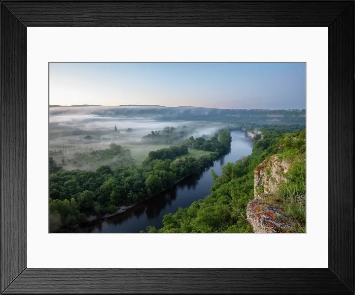 Framed Print : Dordogne River, at dawn, Floirac, Lot, Occitanie, France Framed Print : Dordogne River, at dawn, Floirac, Lot, Occitanie, France