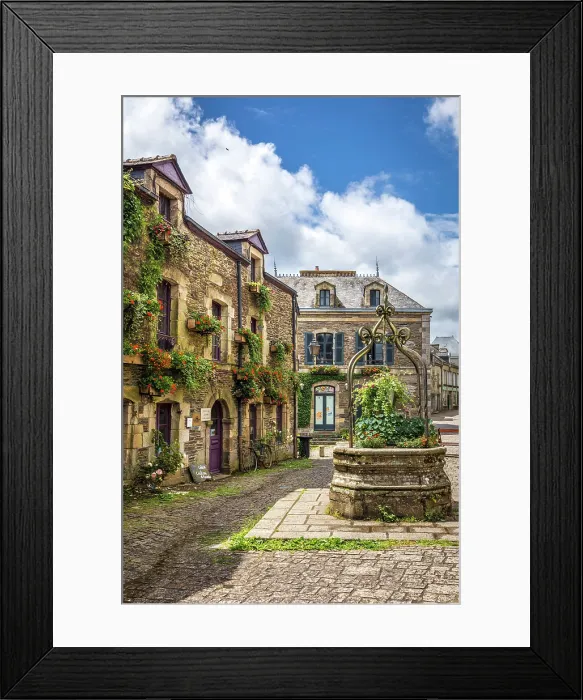 Framed Print : Historic houses in the village of Rochefort-en-Terre, Morbihan, Brittany, France Framed Print : Historic houses in the village of Rochefort-en-Terre, Morbihan, Brittany, France