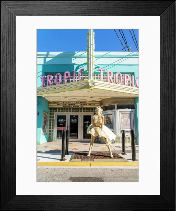 Framed Print : The colourful Tropic Cinema, Key West, Florida Keys, Florida, USA
