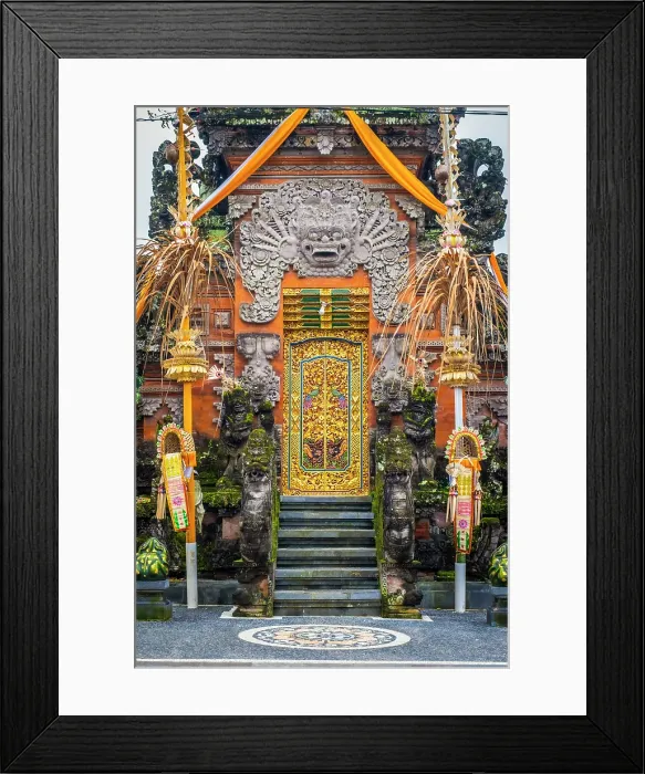 Framed Print : Paduraksa (kori) gateway at a typical Balinese Hindu temple, Mengwi, Bali, Indonesia Framed Print : Paduraksa (kori) gateway at a typical Balinese Hindu temple, Mengwi, Bali, Indonesia