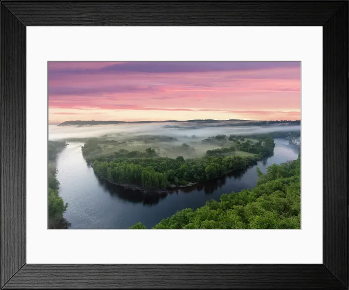 Framed Print : Dordogne River, at dawn, Floirac, Lot, Occitanie, France Framed Print : Dordogne River, at dawn, Floirac, Lot, Occitanie, France