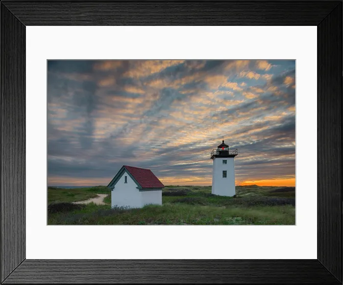 Framed Print : Sunset from Wood End Lighthouse on Cape Cod, Provincetown, Massachusetts, USA
