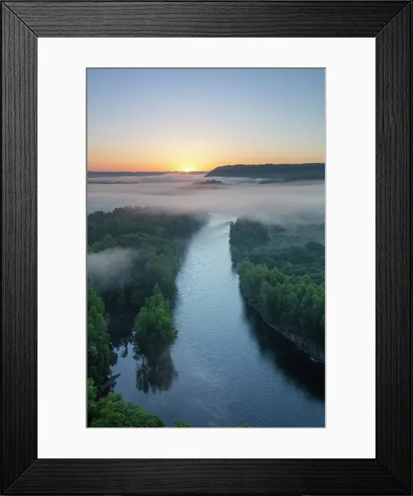 Framed Print : Dordogne River, at dawn, Floirac, Lot, Occitanie, France Framed Print : Dordogne River, at dawn, Floirac, Lot, Occitanie, France