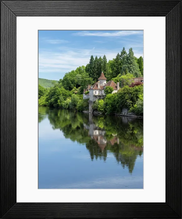 Framed Print : The village of Meyronne on the Dordogne River, Lot, Occitanie, France Framed Print : The village of Meyronne on the Dordogne River, Lot, Occitanie, France