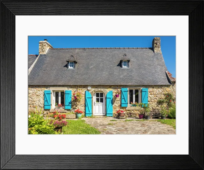 Framed Print : Traditional Breton house in the hamlet of Montourgard, Crozon Peninsula, Finistere, Brittany, France Framed Print : Traditional Breton house in the hamlet of Montourgard, Crozon Peninsula, Finistere, Brittany, France