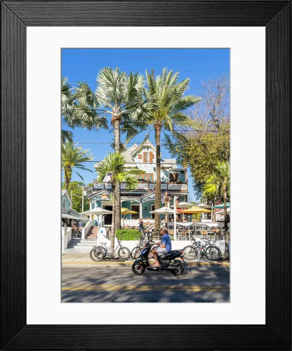 Framed Print : Colourful facade on Duval Street, Key West, Florida Keys, Florida, USA Framed Print : Colourful facade on Duval Street, Key West, Florida Keys, Florida, USA