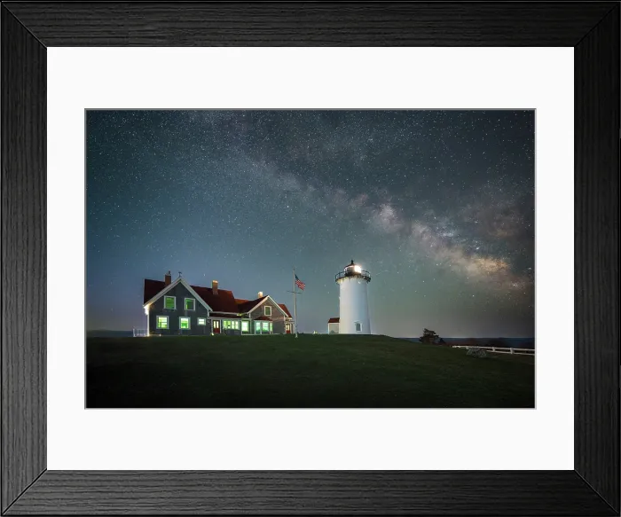 Framed Print : Milky Way over Nobska Lighthouse on Cape Cod, Falmouth, Massachusetts, USA Framed Print : Milky Way over Nobska Lighthouse on Cape Cod, Falmouth, Massachusetts, USA