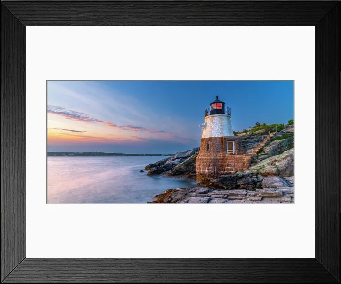 Framed Print : USA, Rhode Island, Newport, Castle Hill Lighthouse