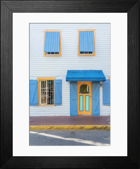 Framed Print : Facade, Key West, Florida, USA Framed Print : Facade, Key West, Florida, USA