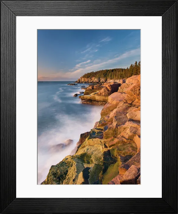 Framed Print : Sunrise along coast at Acadia National Park, Maine, USA Framed Print : Sunrise along coast at Acadia National Park, Maine, USA