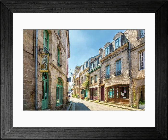 Framed Print : Houses in the old town of Moncontour, Cotes-d'Armor, Brittany, France Framed Print : Houses in the old town of Moncontour, Cotes-d'Armor, Brittany, France