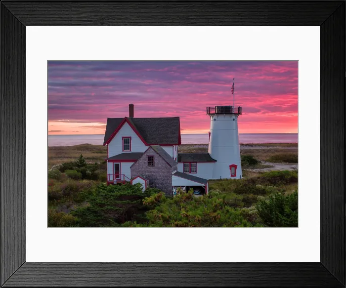 Framed Print : Sunset over Stage Harbor Lighthouse, Cape Cod, Chatham, Massachusetts, USA Framed Print : Sunset over Stage Harbor Lighthouse, Cape Cod, Chatham, Massachusetts, USA