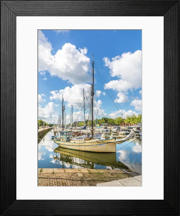 Framed Print : Historic fishing boat in the old port of Vannes, Morbihan, Brittany, France Framed Print : Historic fishing boat in the old port of Vannes, Morbihan, Brittany, France