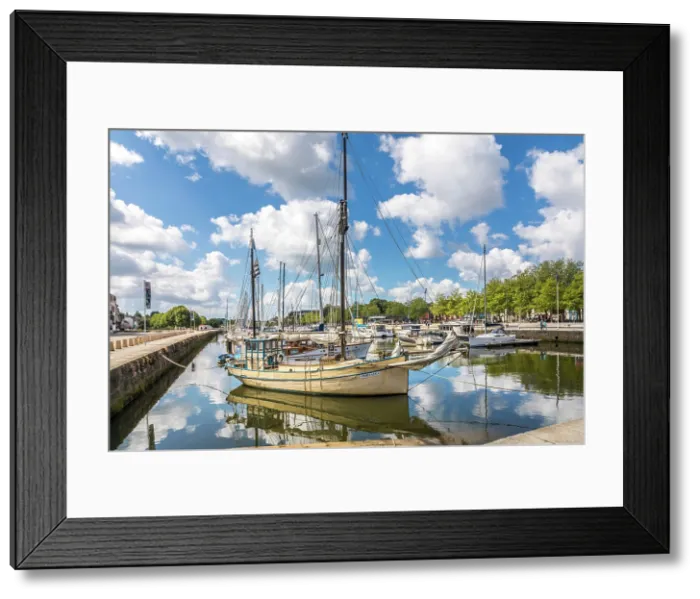 Framed Print : Historic fishing boat in the old port of Vannes, Morbihan, Brittany, France Framed Print : Historic fishing boat in the old port of Vannes, Morbihan, Brittany, France